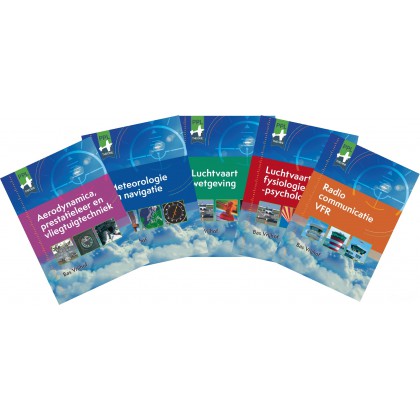 Complete set PPL/LAPL Theorie (5 boeken) plus Praktische Vlieginstructie voor LAPL en PPL